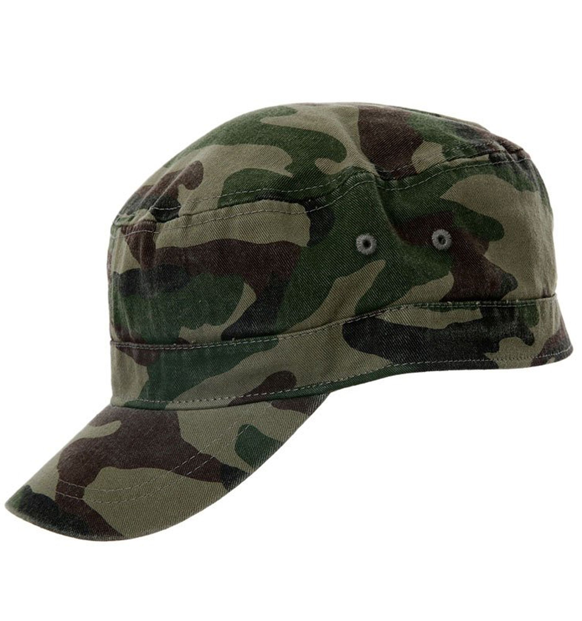 Adults Green Camouflage Cadet Caps Fitted Style A31 – White Orchids Store